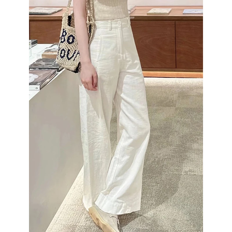 High Waist Draped Cotton Linen Wide Leg Pants Women's Casual Trousers Summer New Style Straight Cut Small Size Friendly
High Waist Draped Cotton Linen Wide Leg Pants Women's Casual Trousers Summer New Style Straight Cut Small Size Friendly