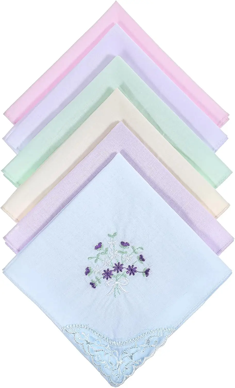 6pcs Handkerchief for Women, Butterfly Floral Lace Hanky, Cotton Vintage Embroidered, Assorted Colors 11x11 inches
6pcs Handkerchief for Women, Butterfly Floral Lace Hanky, Cotton Vintage Embroidered, Assorted Colors 11x11 inches