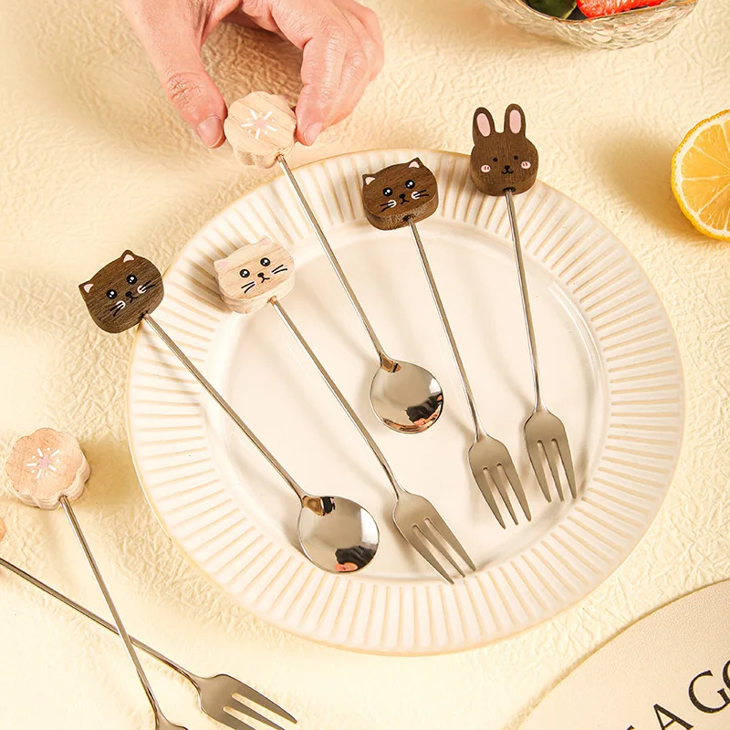 Walnut Cute Cat Coffee Spoon White Maple Coffee Milk Tea Honey Bar Ice Spoon Dessert Cake Fruit Fork
Walnut Cute Cat Coffee Spoon White Maple Coffee Milk Tea Honey Bar Ice Spoon Dessert Cake Fruit Fork