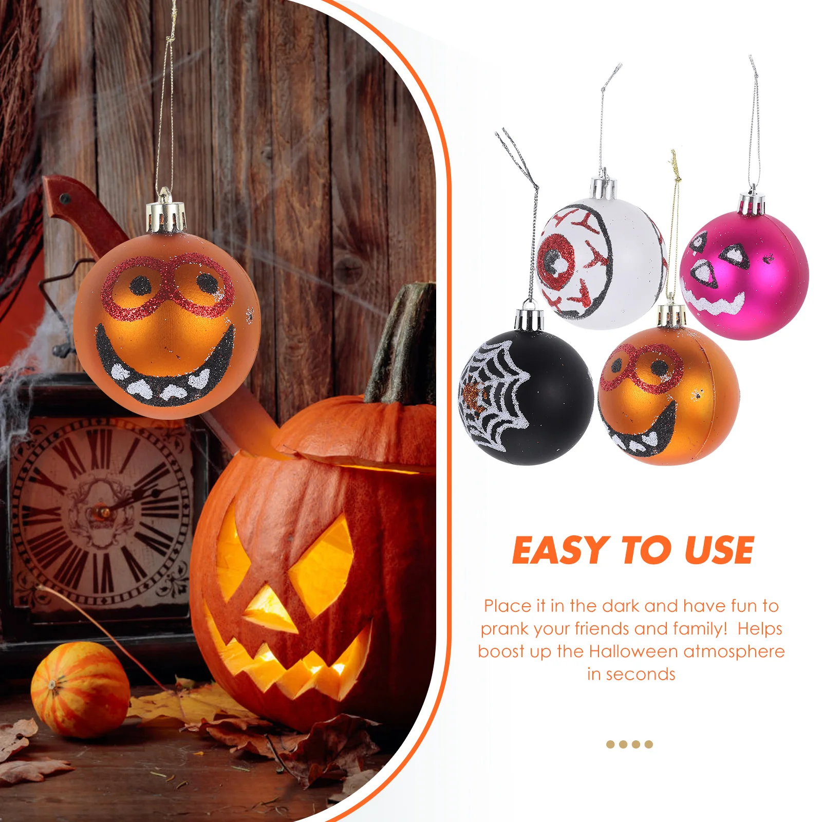 12Pcs Halloween Decoration Plastic Balls Pendants Party Supplies Hanging Ornaments Halloween Ball Ornament Party Supplies
12Pcs Halloween Decoration Plastic Balls Pendants Party Supplies Hanging Ornaments Halloween Ball Ornament Party Supplies