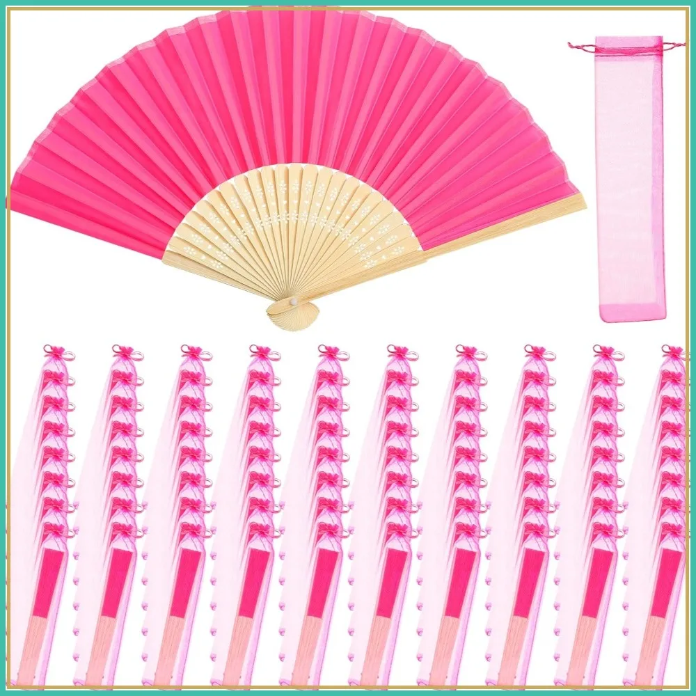 80 Pcs Folding Fans Bamboo Silk Hand Fans for Wedding Party Decorations (Rose Red)
80 Pcs Folding Fans Bamboo Silk Hand Fans for Wedding Party Decorations (Rose Red)