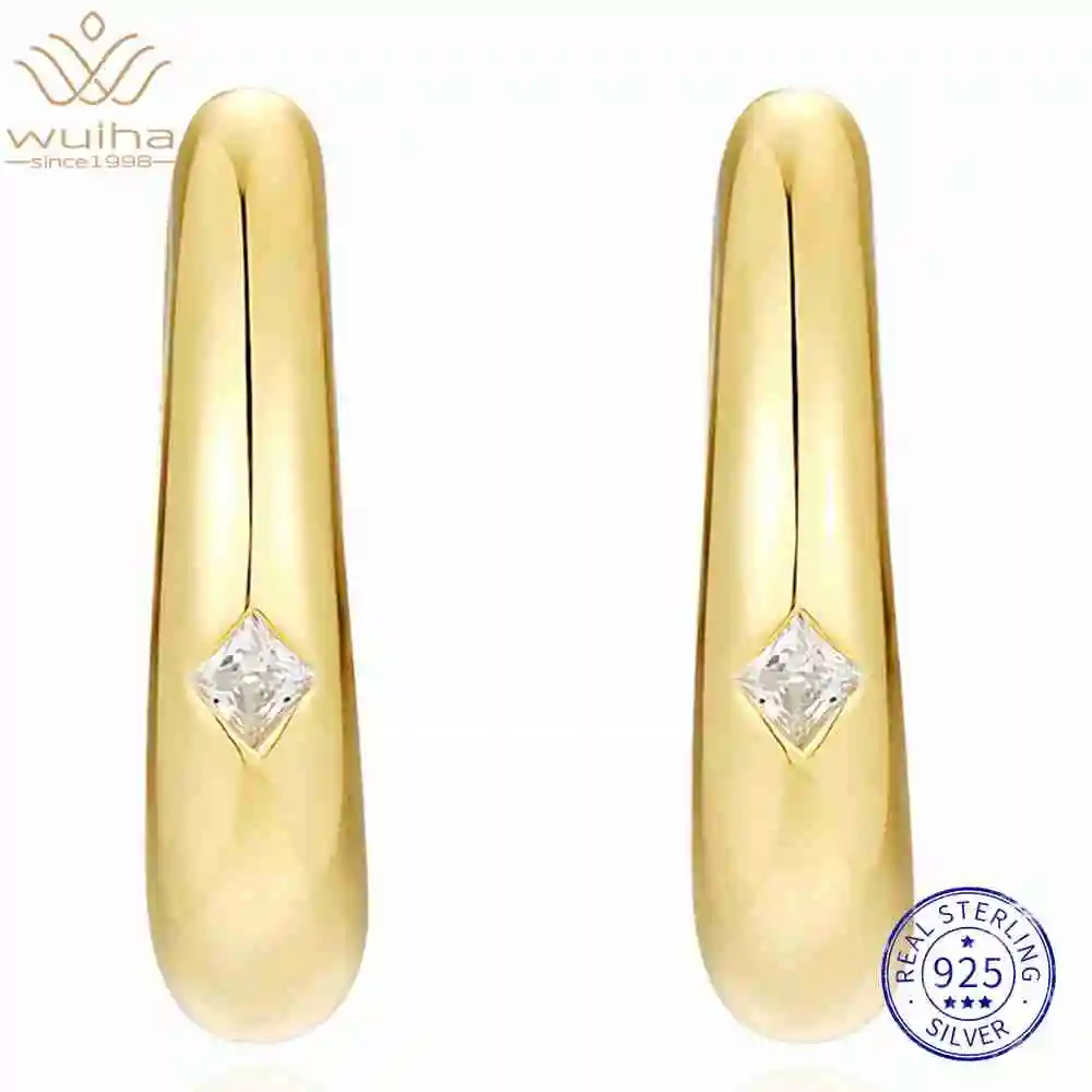 WUIHA 100% 925 Sterling Silver VVS D Color 2.5 MM Real GRA Moissanite Diamonds Wedding Engagement Hoops Earrings Fine Jewelry
WUIHA 100% 925 Sterling Silver VVS D Color 2.5 MM Real GRA Moissanite Diamonds Wedding Engagement Hoops Earrings Fine Jewelry