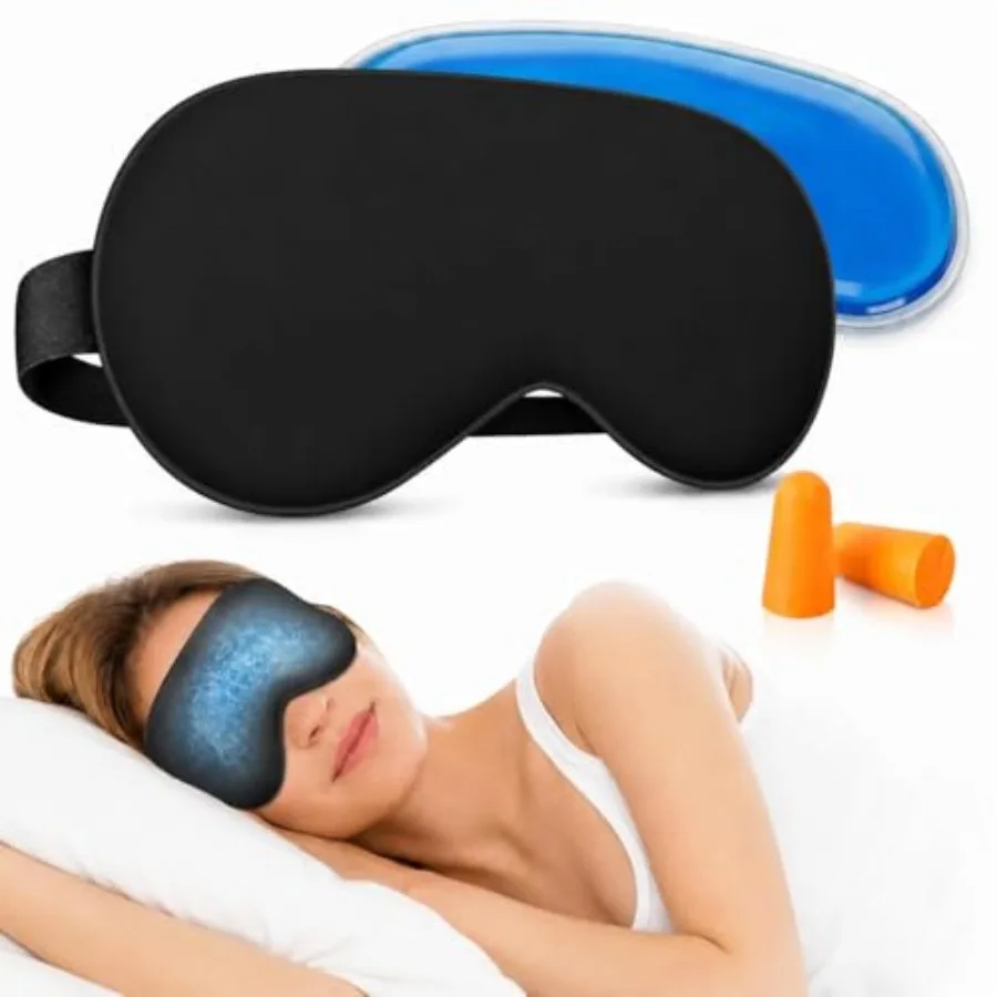 Silk Sleep Mask with Cooling Gel, Pure Mulberry Silk Night Eye Mask for Sleeping, Adjustable Strap, Superior Light Blocking, In
Silk Sleep Mask with Cooling Gel, Pure Mulberry Silk Night Eye Mask for Sleeping, Adjustable Strap, Superior Light Blocking, In