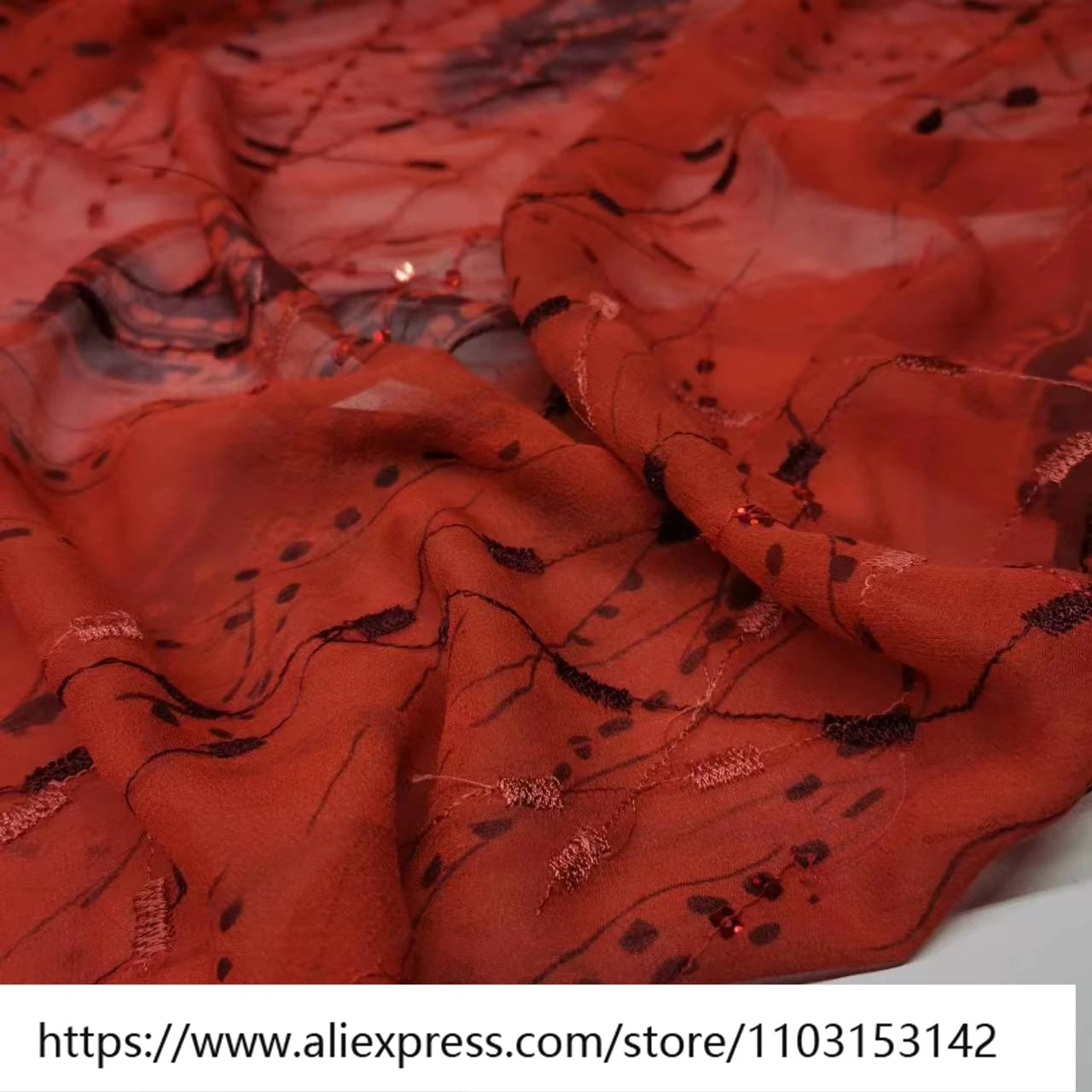 Designer Sewing Fabric Lightweight Women's Embroidered Sequins Silk Qiaoqi 8Momme Fashion
Designer Sewing Fabric Lightweight Women's Embroidered Sequins Silk Qiaoqi 8Momme Fashion