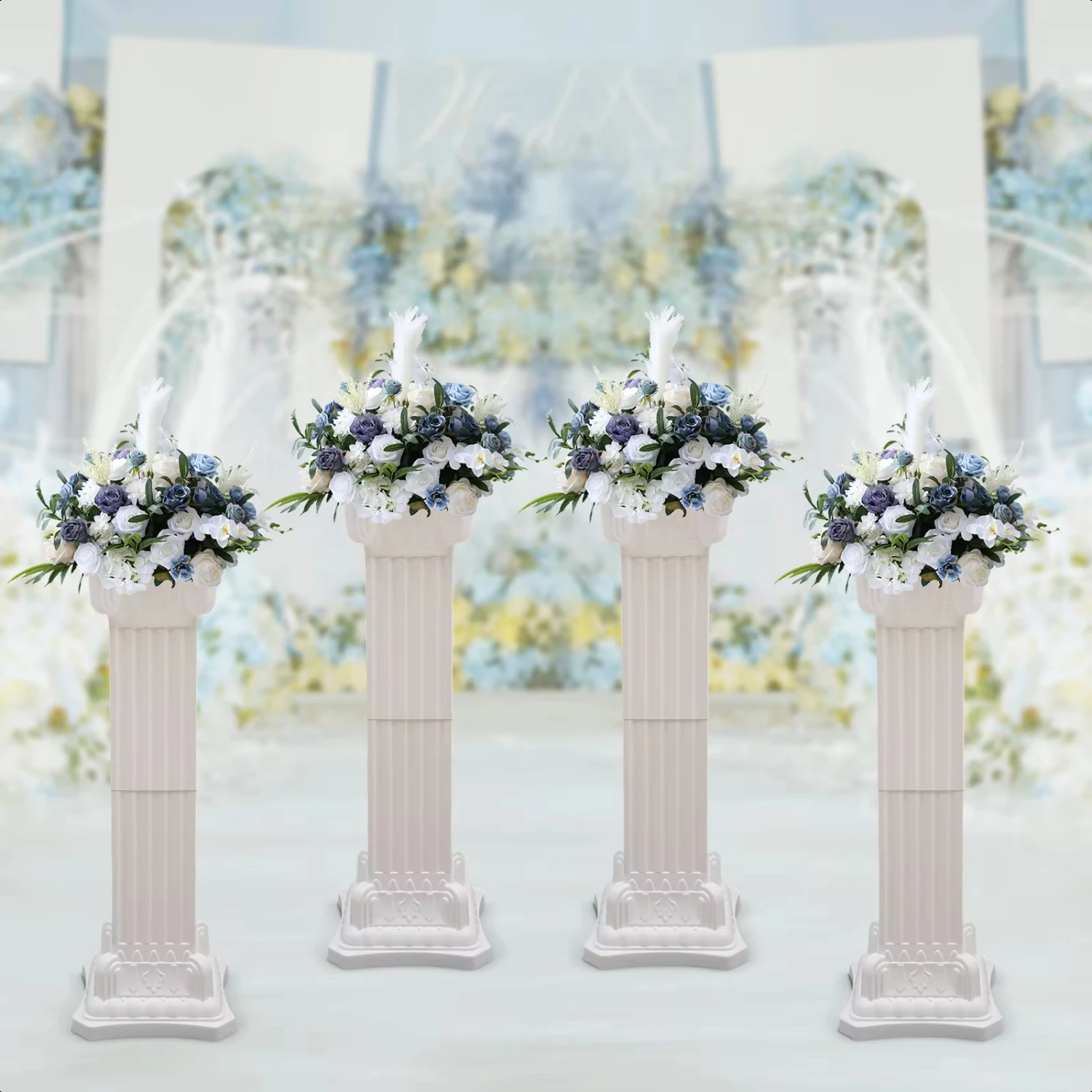 New 4 Pcs Wedding Pillar Party Flower Stand Column Wedding Decoration Plastic Background Decor
New 4 Pcs Wedding Pillar Party Flower Stand Column Wedding Decoration Plastic Background Decor