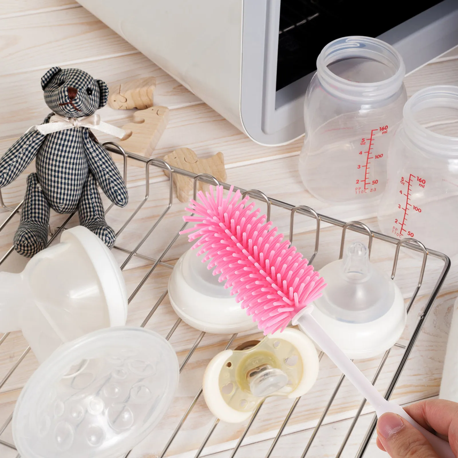 Набор из 3 силиконовых щеток для детских бутылочек с длинной ручкой, для чистки бутылок, кружек, стаканов, удобные в использовании, можно мыть в посудомоечной машине
Набор из 3 силиконовых щеток для детских бутылочек с длинной ручкой, для чистки бутылок, кружек, стаканов, удобные в использовании, можно мыть в посудомоечной машине