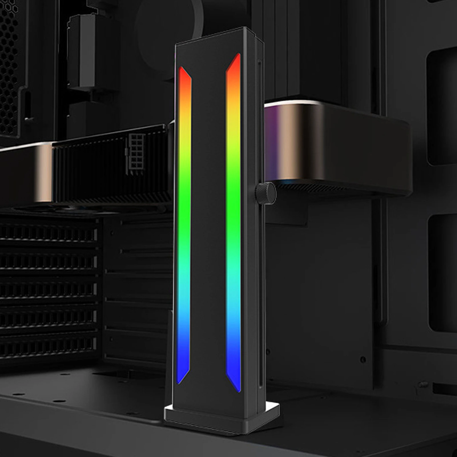 ZK20 GPU Support Bracket ARGB Aluminium Alloy Magnetic Base Sliding Adjustable GPU Holder for Desktop Graphic Card Black 
ZK20 GPU Support Bracket ARGB Aluminium Alloy Magnetic Base Sliding Adjustable GPU Holder for Desktop Graphic Card Black