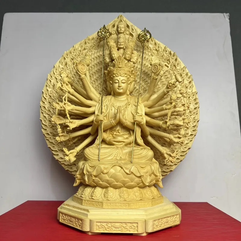 Finely Carved Wood Guanyin Statue, Thousand-Hand Buddha Figurine for Home Altar Decor, Feng Shui Art Sculpture
Finely Carved Wood Guanyin Statue, Thousand-Hand Buddha Figurine for Home Altar Decor, Feng Shui Art Sculpture
