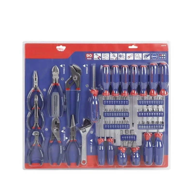 90pcs Metric Hand Tools Set Diagonal Pliers Set Screwdriver Set
90pcs Metric Hand Tools Set Diagonal Pliers Set Screwdriver Set