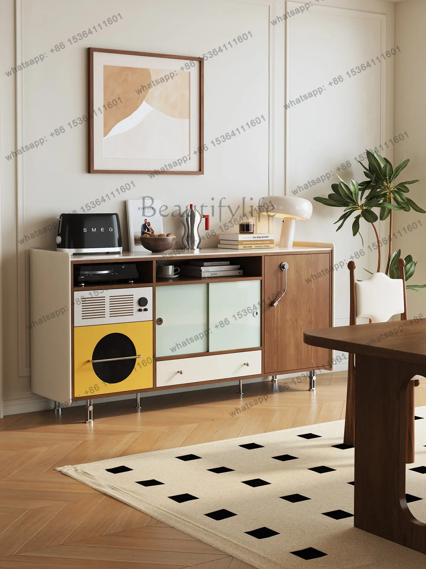 Medieval style dining side cabinet integrated storage against the wall tea entrance cabinet
Medieval style dining side cabinet integrated storage against the wall tea entrance cabinet