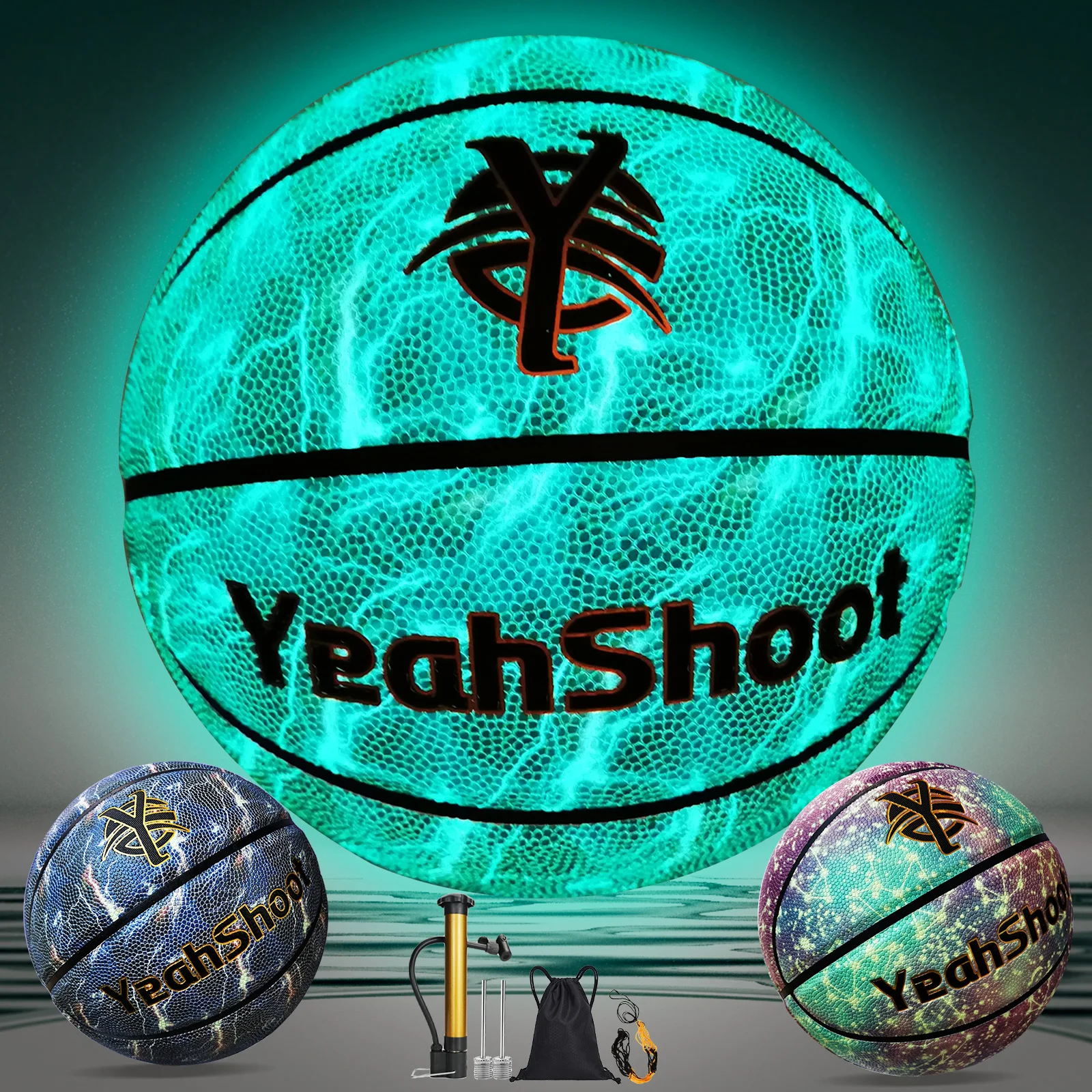 Glow in Dark Basketball with Graffiti Print, YeahShoot Streetwear Comic Art Ball Size 7 for Night Games, Includes Pump, Unique
Glow in Dark Basketball with Graffiti Print, YeahShoot Streetwear Comic Art Ball Size 7 for Night Games, Includes Pump, Unique