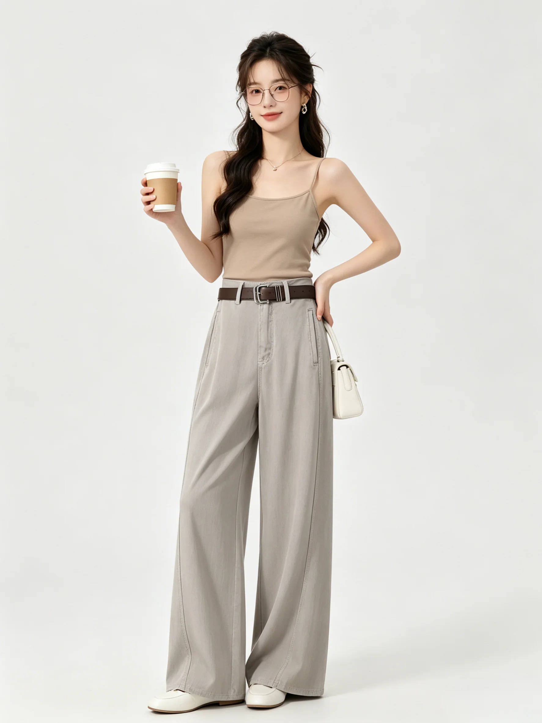 High Waist Wide Leg Jeans Iceberg Grey Minimalist Style Versatile Casual Summer Slimming Denim Trousers Korean Fashion
High Waist Wide Leg Jeans Iceberg Grey Minimalist Style Versatile Casual Summer Slimming Denim Trousers Korean Fashion