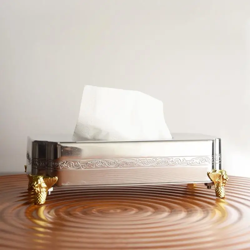 Luxury Stainless Steel Napkin Holder Creative Restaurant Hotel Home Use Tabletop Decorative 3D Stereoscopic Napkin Box
Luxury Stainless Steel Napkin Holder Creative Restaurant Hotel Home Use Tabletop Decorative 3D Stereoscopic Napkin Box