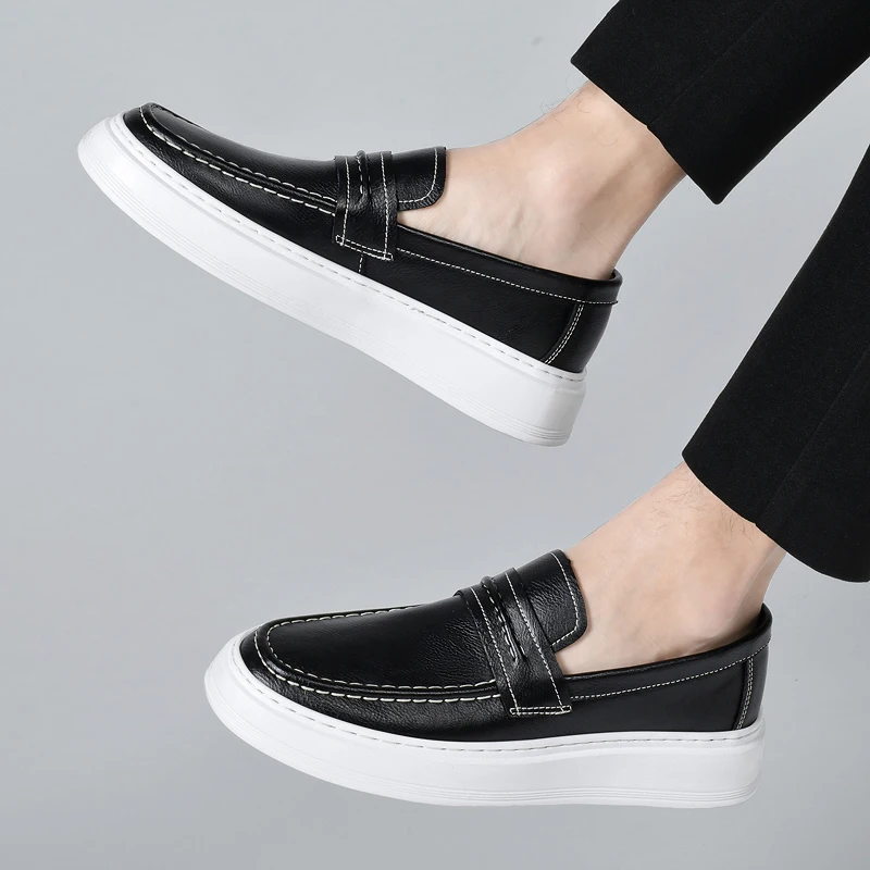 Hand Sewn Thread Casual Leather White Sole Loafers Shoes Quality Men Genuine Leather Shoes Luxury Brand Trendy Designer Loafers
Hand Sewn Thread Casual Leather White Sole Loafers Shoes Quality Men Genuine Leather Shoes Luxury Brand Trendy Designer Loafers