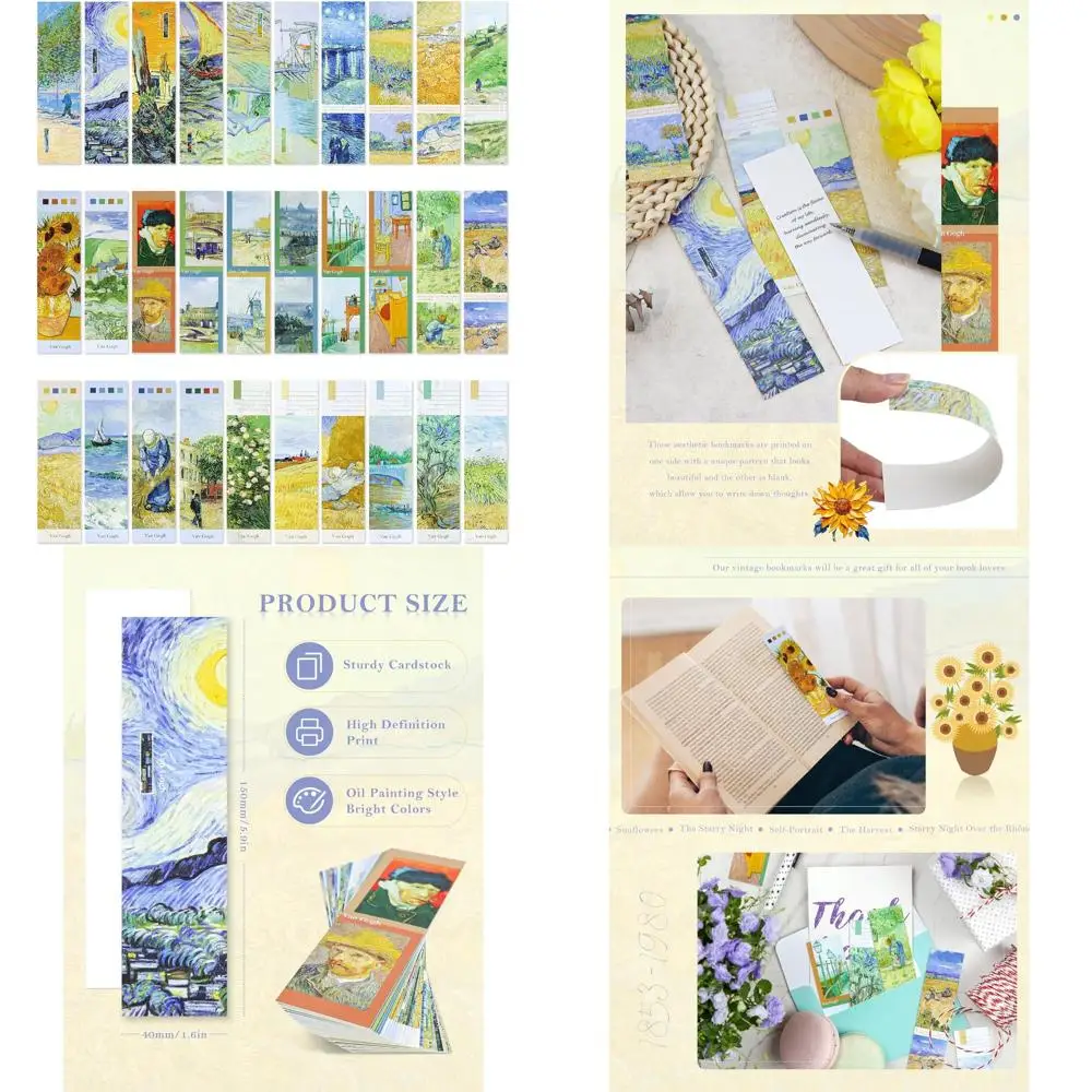 30 Pcs Paper Bookmarks, Art Works Bookmark Bulk for Book Lovers, Aesthetic Bookmarks Set for Women Men, Fun Book Lovers Gifts (V
30 Pcs Paper Bookmarks, Art Works Bookmark Bulk for Book Lovers, Aesthetic Bookmarks Set for Women Men, Fun Book Lovers Gifts (V