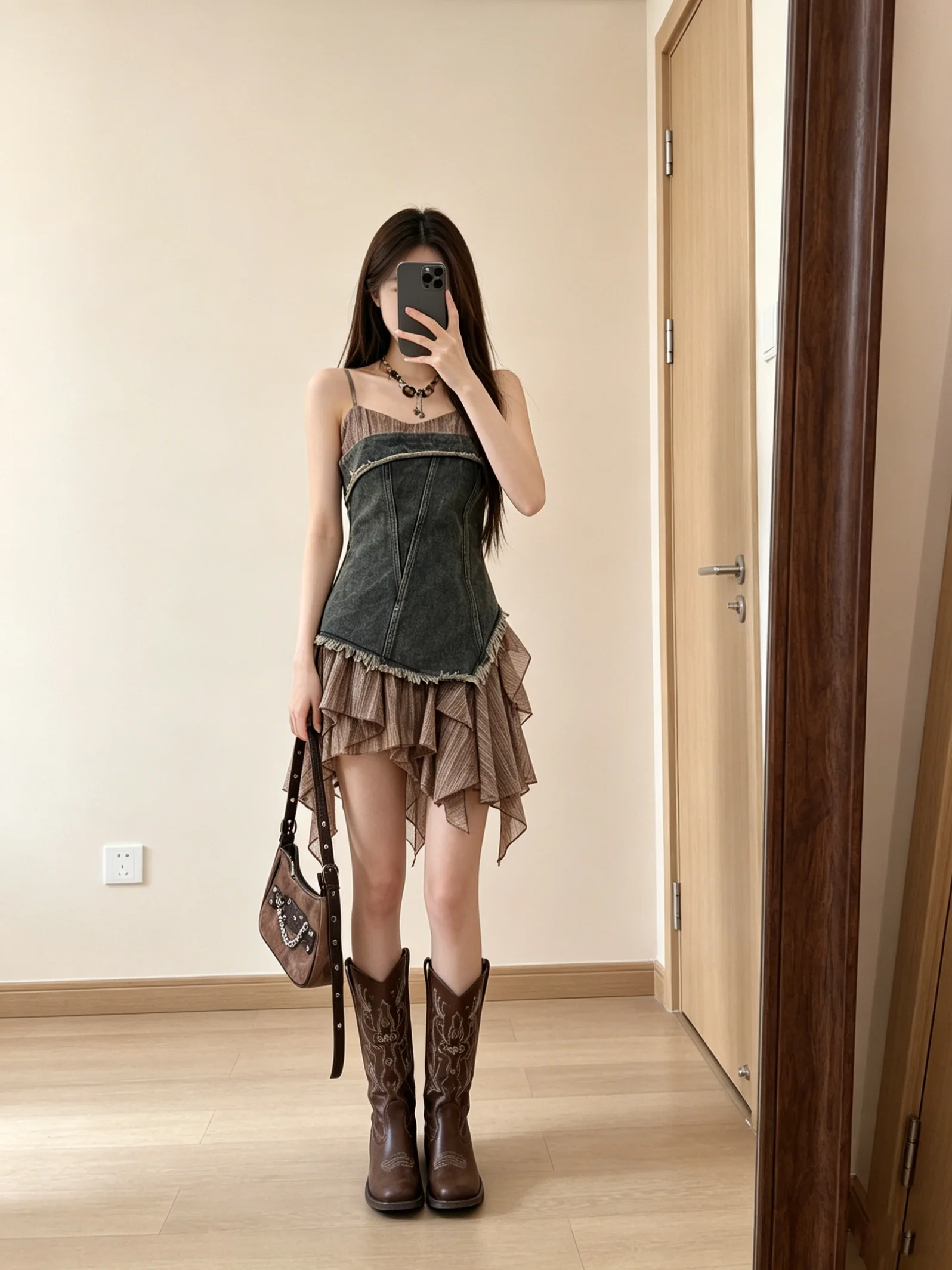 Retro Sweet Cool Spicy Girl Denim Patchwork Summer Dress Women's Slimming Asymmetrical Strapless Dress Casual A-Line Skirt
Retro Sweet Cool Spicy Girl Denim Patchwork Summer Dress Women's Slimming Asymmetrical Strapless Dress Casual A-Line Skirt