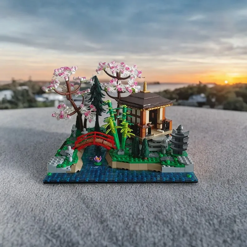 Zen Garden Building Brick Model, 1373 Pieces, Includes Tea House and Red Bridge, Vintage Style Architecture Model
Zen Garden Building Brick Model, 1373 Pieces, Includes Tea House and Red Bridge, Vintage Style Architecture Model