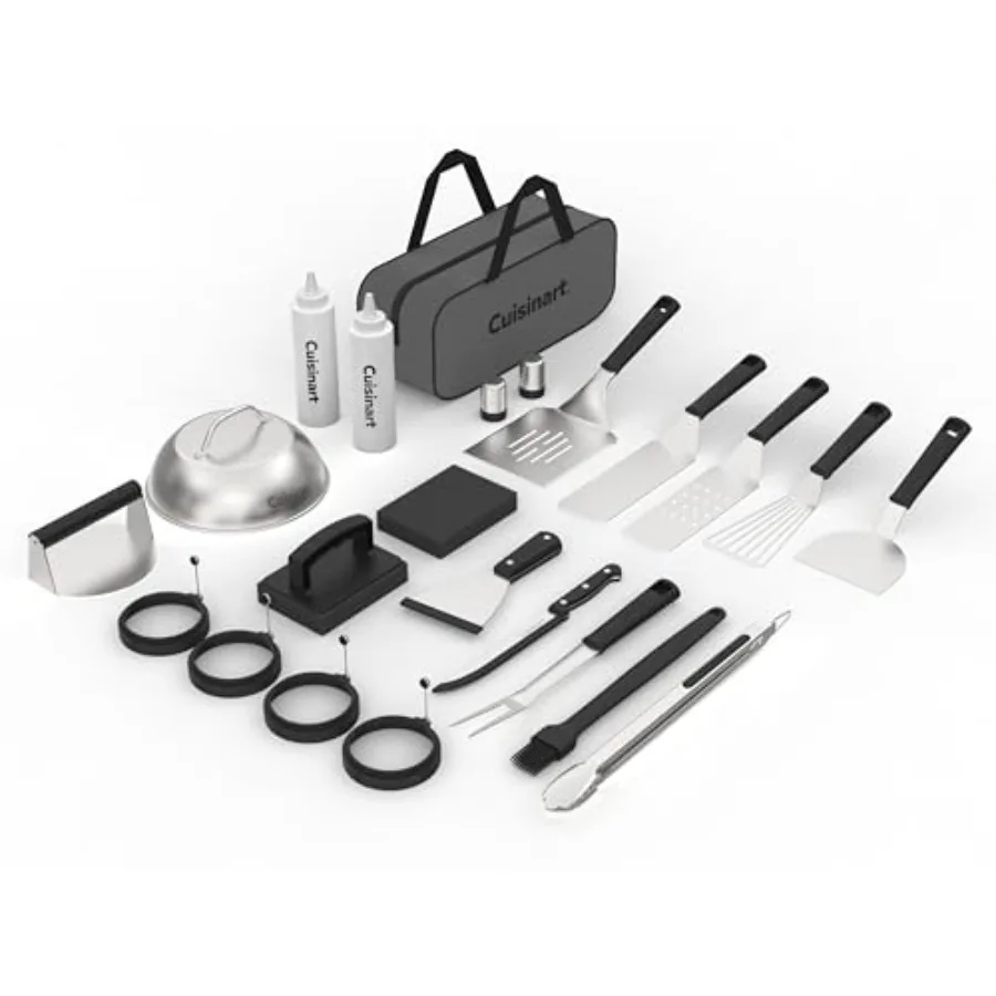 24-Piece Griddle Tool Set with Storage Tote Stainless Steel Flat Top Grill Accessories with Spatulas Melting Dome Smash Burger
24-Piece Griddle Tool Set with Storage Tote Stainless Steel Flat Top Grill Accessories with Spatulas Melting Dome Smash Burger