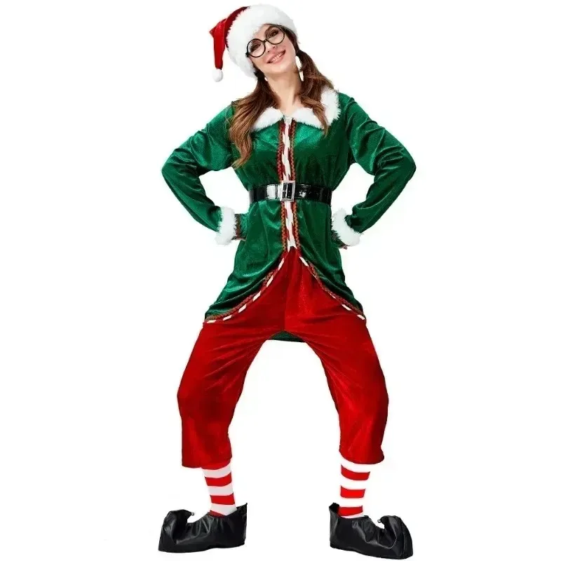 Christmas Cosplay Costume Santa Claus Elf Little Helpers X-mas Family Mr Mrs Fleece Velvet Matching Outfit for Adult Men Women
Christmas Cosplay Costume Santa Claus Elf Little Helpers X-mas Family Mr Mrs Fleece Velvet Matching Outfit for Adult Men Women