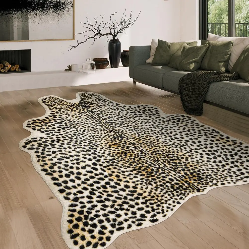 5.2x7ft Cheetah Print Rug: Large Leopard Skin-Like Mat for Home, Office, Nursery, and Living Spaces in Multicolor
5.2x7ft Cheetah Print Rug: Large Leopard Skin-Like Mat for Home, Office, Nursery, and Living Spaces in Multicolor