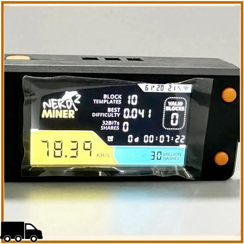 A35M-5X Bitcoin Nerd Miner V2.0 T-Display-S3 BTC Crypto Solo Lottery Nerdminer Miner LCD Display 78KH/S With Shell
A35M-5X Bitcoin Nerd Miner V2.0 T-Display-S3 BTC Crypto Solo Lottery Nerdminer Miner LCD Display 78KH/S With Shell