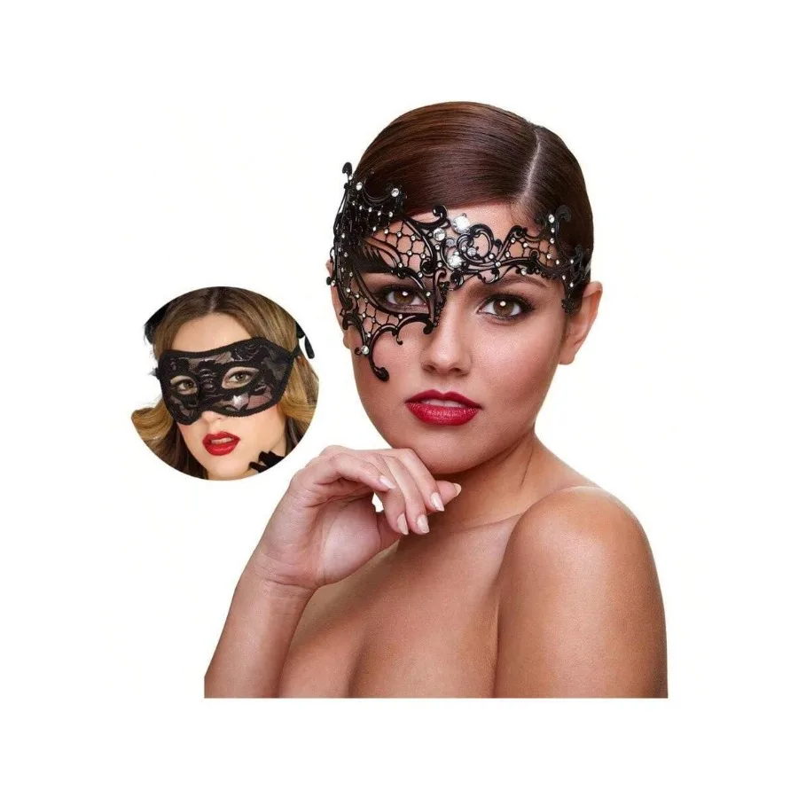 Velocion-MYMENU Masquerade Mask For Couples Women Metal Rhinestone Venetian Party Evening Prom Ball
Velocion-MYMENU Masquerade Mask For Couples Women Metal Rhinestone Venetian Party Evening Prom Ball