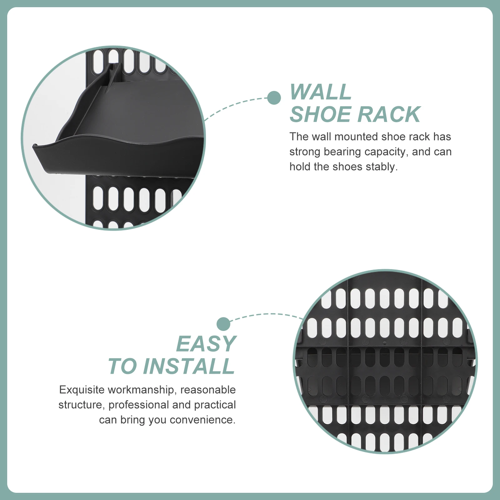 1 set Wall Mounted Shoe Rack No Punching Multifunctional Organizer Wall Storage for Bathroom Doorway Living Room Slipper
1 set Wall Mounted Shoe Rack No Punching Multifunctional Organizer Wall Storage for Bathroom Doorway Living Room Slipper