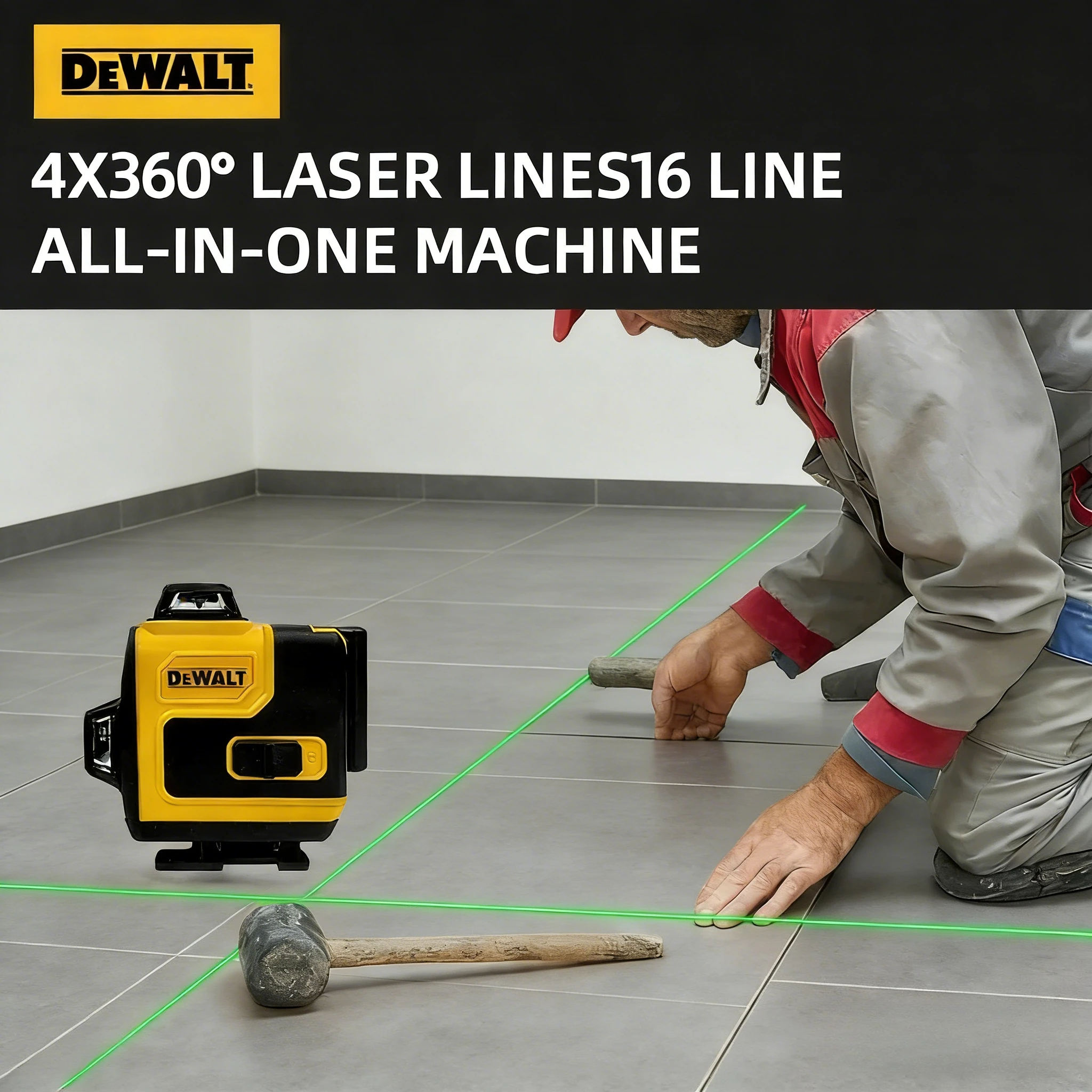 Лазерный уровень Dewalt 360°, зеленый, 16 линий, 4D, самовыравнивающийся, 360° по горизонтали и вертикали, сверхмощный луч, строительный инструмент, оригинал
Лазерный уровень Dewalt 360°, зеленый, 16 линий, 4D, самовыравнивающийся, 360° по горизонтали и вертикали, сверхмощный луч, строительный инструмент, оригинал