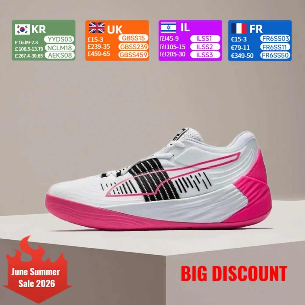 Puma Fusion Nitro Low-Top Cushioned Basketball Shoes: Stylish, Versatile, Comfortable, Classic, Non-Slip, Durable 195514-09
Puma Fusion Nitro Low-Top Cushioned Basketball Shoes: Stylish, Versatile, Comfortable, Classic, Non-Slip, Durable 195514-09