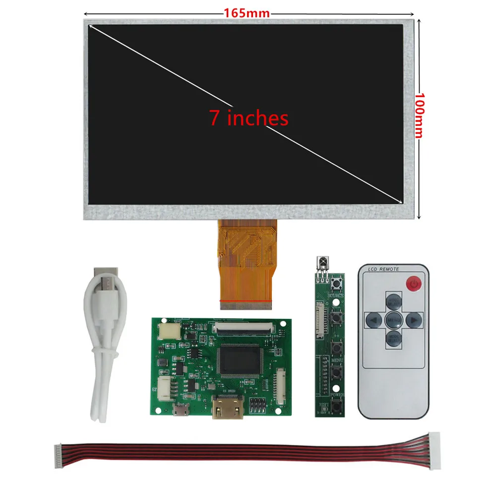 7 Inch 1024*600 IPS LCD Display Screen Driver Control Board HDMI-Compatible Monitor For Lattepanda,Raspberry Pi Banana Pi PC
7 Inch 1024*600 IPS LCD Display Screen Driver Control Board HDMI-Compatible Monitor For Lattepanda,Raspberry Pi Banana Pi PC