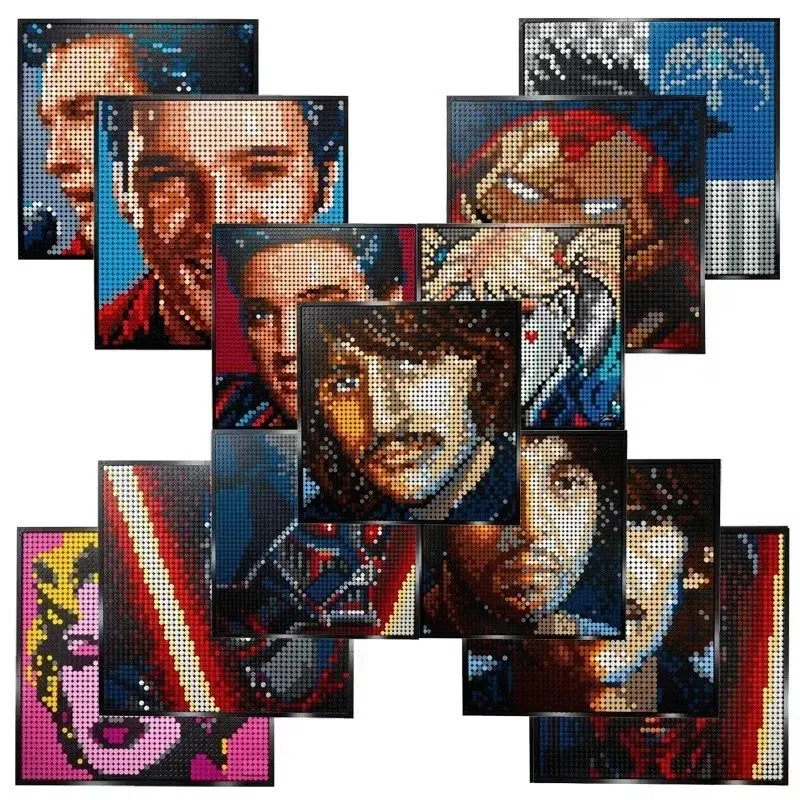 Классический набор строительных блоков для создания пиксель-арт картин, мозаика, DIY-кирпичики, игрушки по мотивам фильмов, настенные украшения, сложная творческая рождественская игрушка
Классический набор строительных блоков для создания пиксель-арт картин, мозаика, DIY-кирпичики, игрушки по мотивам фильмов, настенные украшения, сложная творческая рождественская игрушка