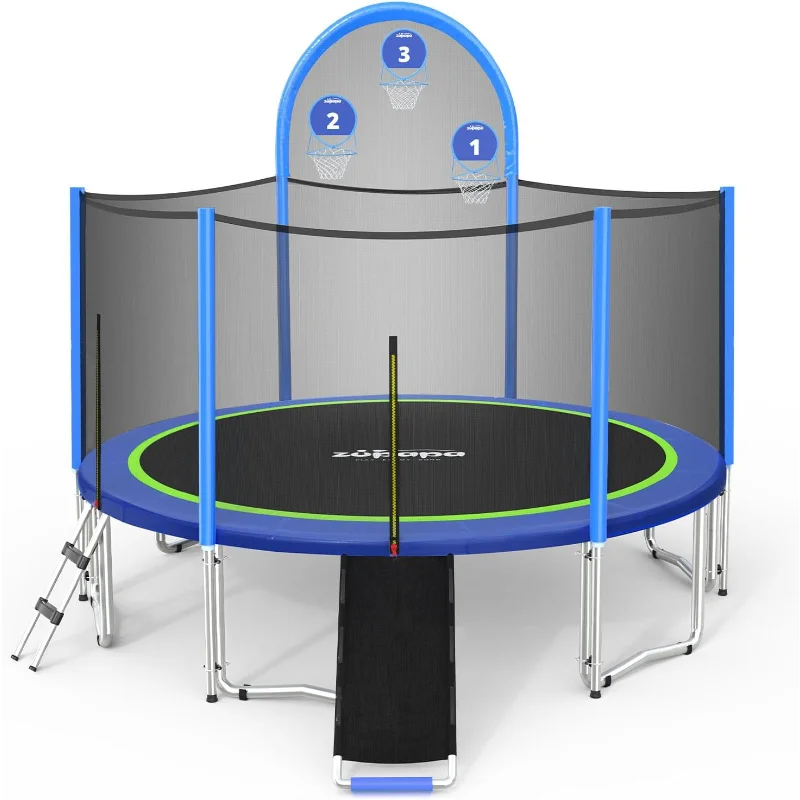 Zupapa Trampolines No-Gap Design 1500 LBS Weight Capacity 16 15 14 12 10 8FT for Kids Children with Safety Enclosure Net Outdoor
Zupapa Trampolines No-Gap Design 1500 LBS Weight Capacity 16 15 14 12 10 8FT for Kids Children with Safety Enclosure Net Outdoor