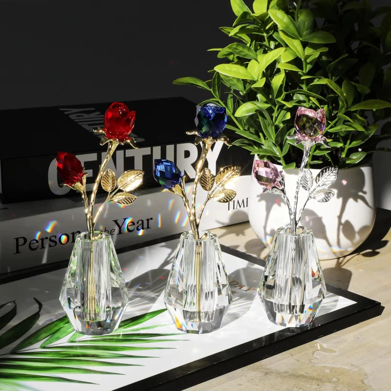 Crystal Tulip Statue Custom Eternal Rose Crystal Vase Home Decoration Decorations Wedding Party Made in China
Crystal Tulip Statue Custom Eternal Rose Crystal Vase Home Decoration Decorations Wedding Party Made in China