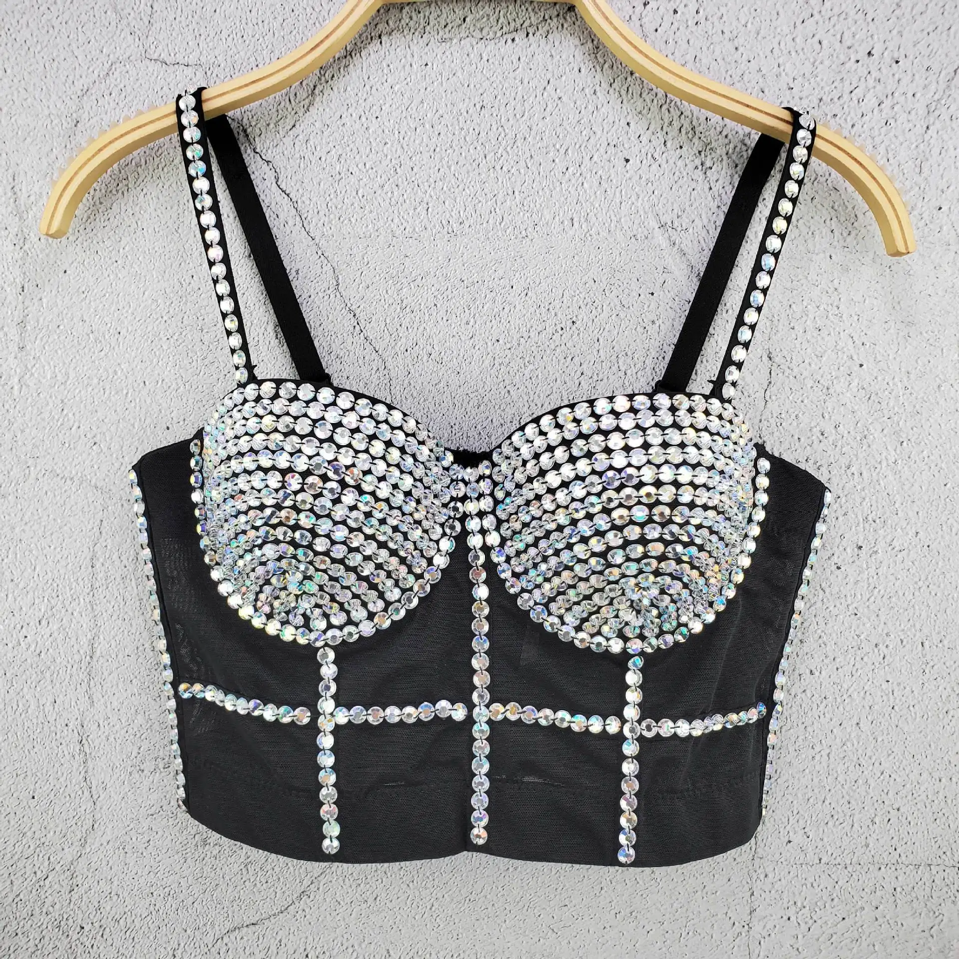New Acrylic Diamond Heavy Work Me Strap Vest Hot S Slimming Sexy Girl Top Women's Faion Bal Beaded ort...
New Acrylic Diamond Heavy Work Me Strap Vest Hot S Slimming Sexy Girl Top Women's Faion Bal Beaded ort...