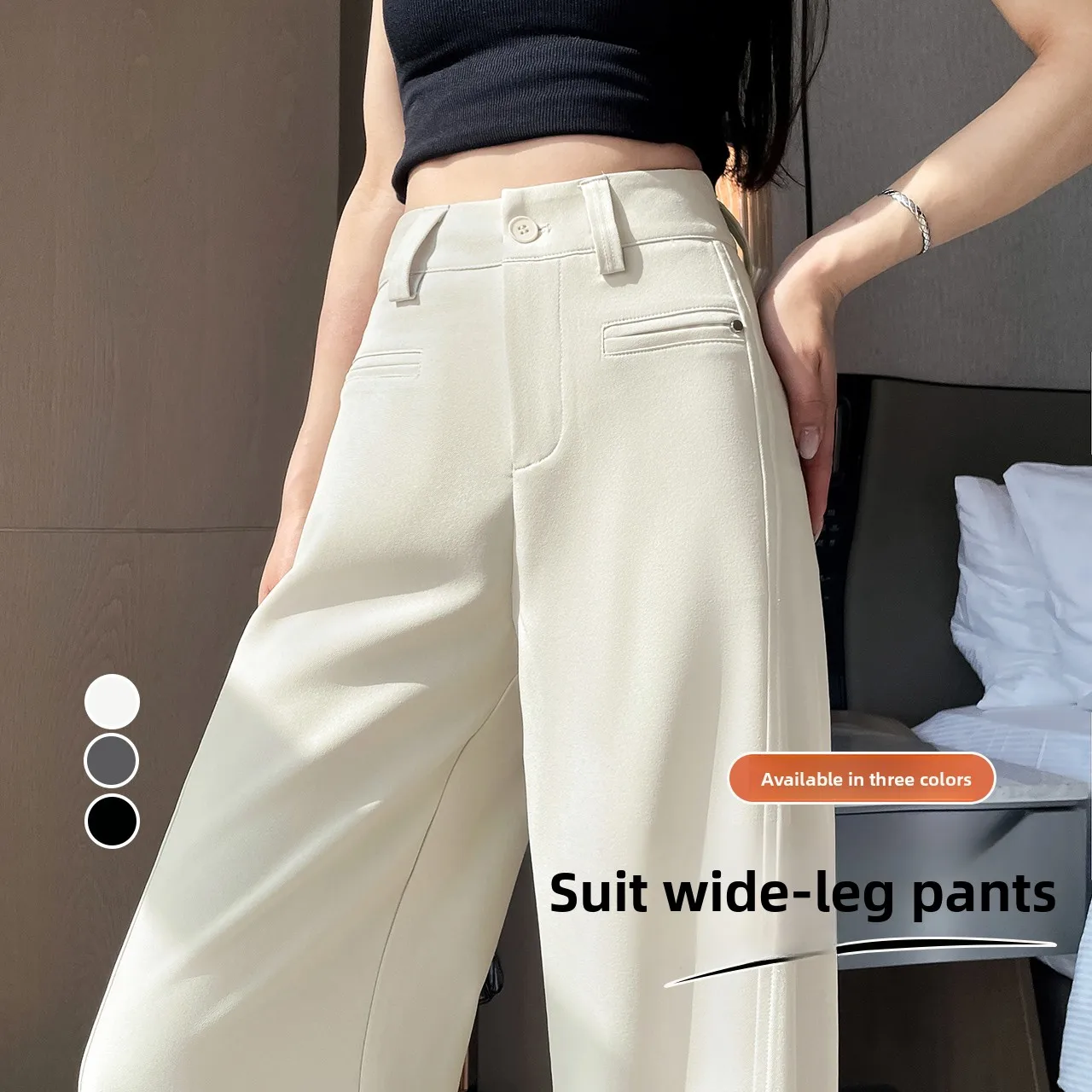 Khaki Wide Leg Suit Pants Women's Summer 2026 High Waist Slimming Drapey Casual Straight Floor-Length Trousers
Khaki Wide Leg Suit Pants Women's Summer 2026 High Waist Slimming Drapey Casual Straight Floor-Length Trousers