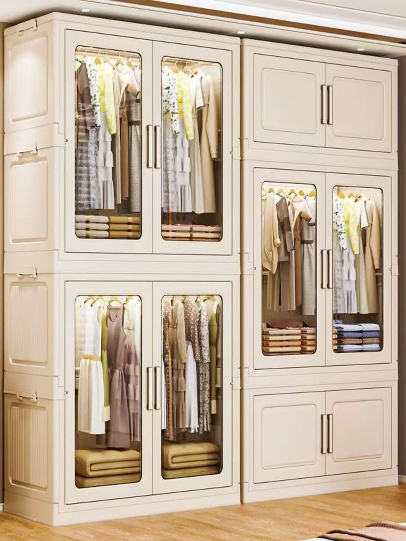 Foldable 2-Door Wardrobe Easy-Assembly Closet Multifunctional Large-Capacity Home Storage Collapsible Organizer for Clothes
Foldable 2-Door Wardrobe Easy-Assembly Closet Multifunctional Large-Capacity Home Storage Collapsible Organizer for Clothes