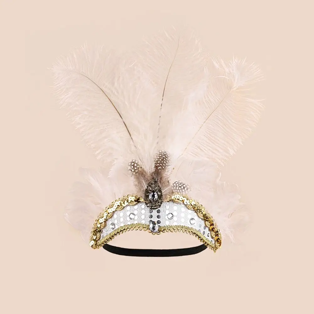Exquisite Colorful Feather Headpiece Elegant Vintage Masquerade Hair Band Glitter Brazilian Carnival Sequin Feather Headband
Exquisite Colorful Feather Headpiece Elegant Vintage Masquerade Hair Band Glitter Brazilian Carnival Sequin Feather Headband