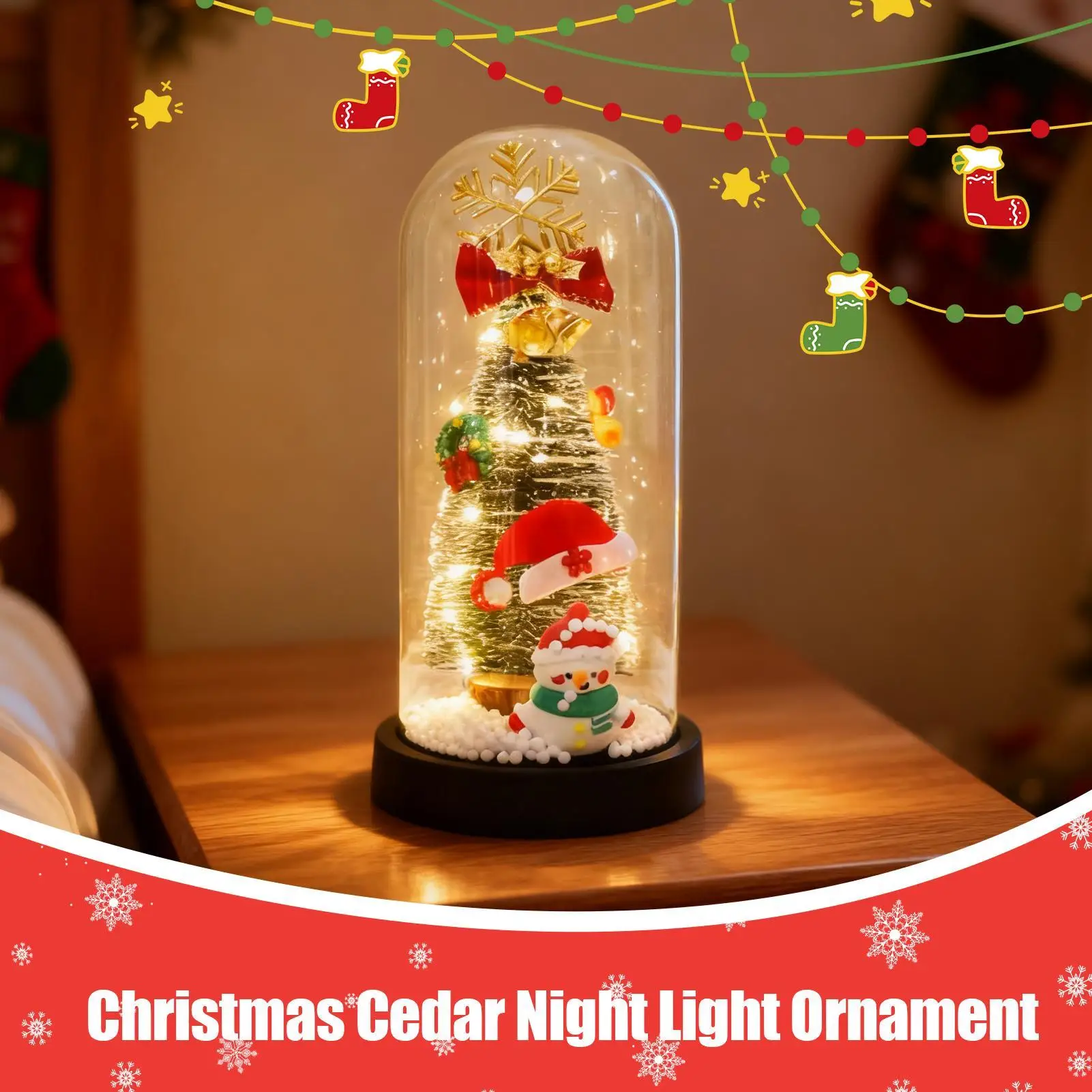 Рождественский декор для спальни, прозрачное стекло, рождественские украшения, лампа, стеклянный купол, украшения, светодиодные ночные огни для гостиной
Рождественский декор для спальни, прозрачное стекло, рождественские украшения, лампа, стеклянный купол, украшения, светодиодные ночные огни для гостиной