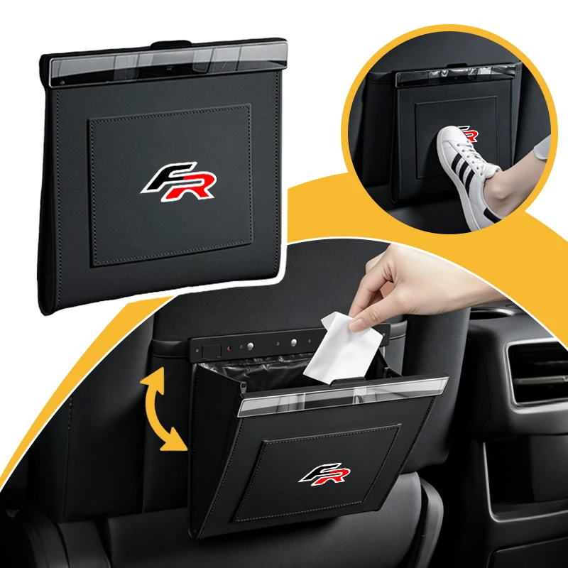 Practical Leather Car Trash Can Magnetic Lid Closure Waterproof Secure For Seat FR Leon IBIZA Arona Arosa AtecaExeoMiiToledoLeon
Practical Leather Car Trash Can Magnetic Lid Closure Waterproof Secure For Seat FR Leon IBIZA Arona Arosa AtecaExeoMiiToledoLeon