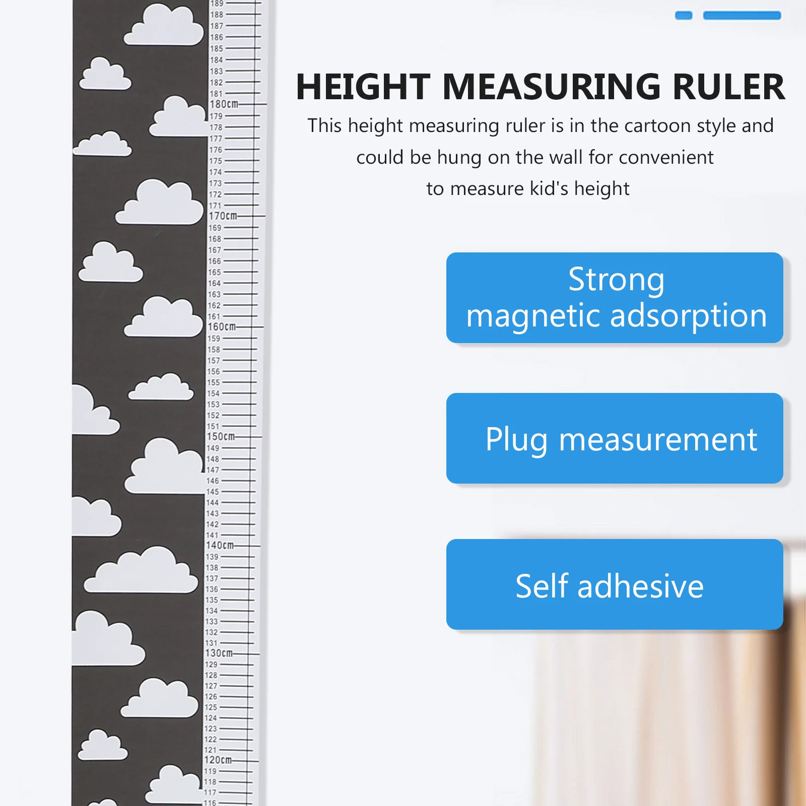 Tools for Height Measuring Ruler Growth Chart Wall Hanging Black Decor
Tools for Height Measuring Ruler Growth Chart Wall Hanging Black Decor