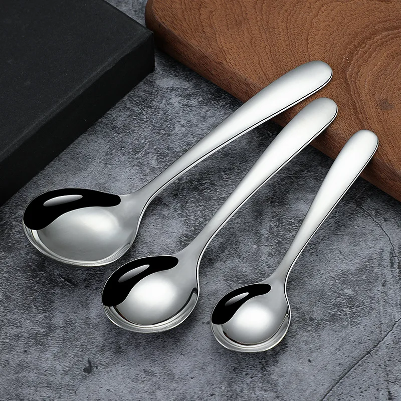 Daoqi 304 stainless steel spoon deepened round bottom spoon multi-specification household children's eating spoon Chinese style
Daoqi 304 stainless steel spoon deepened round bottom spoon multi-specification household children's eating spoon Chinese style