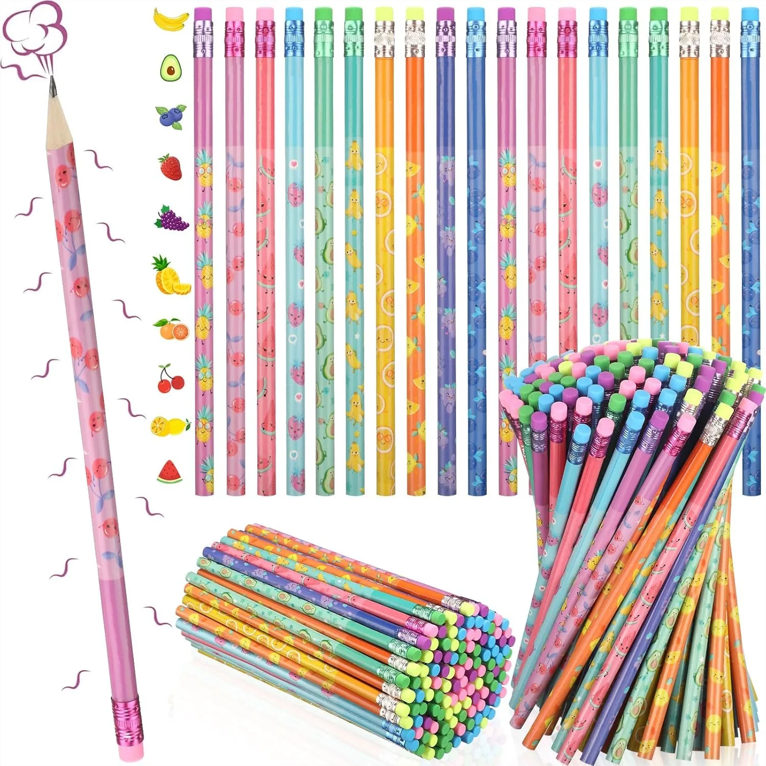 320 Scented Pencils Bulk HB Graphite, Funny Fruit Elements Pencils for Writing, Drawing, Classroom Rewards, Party Supplies
320 Scented Pencils Bulk HB Graphite, Funny Fruit Elements Pencils for Writing, Drawing, Classroom Rewards, Party Supplies