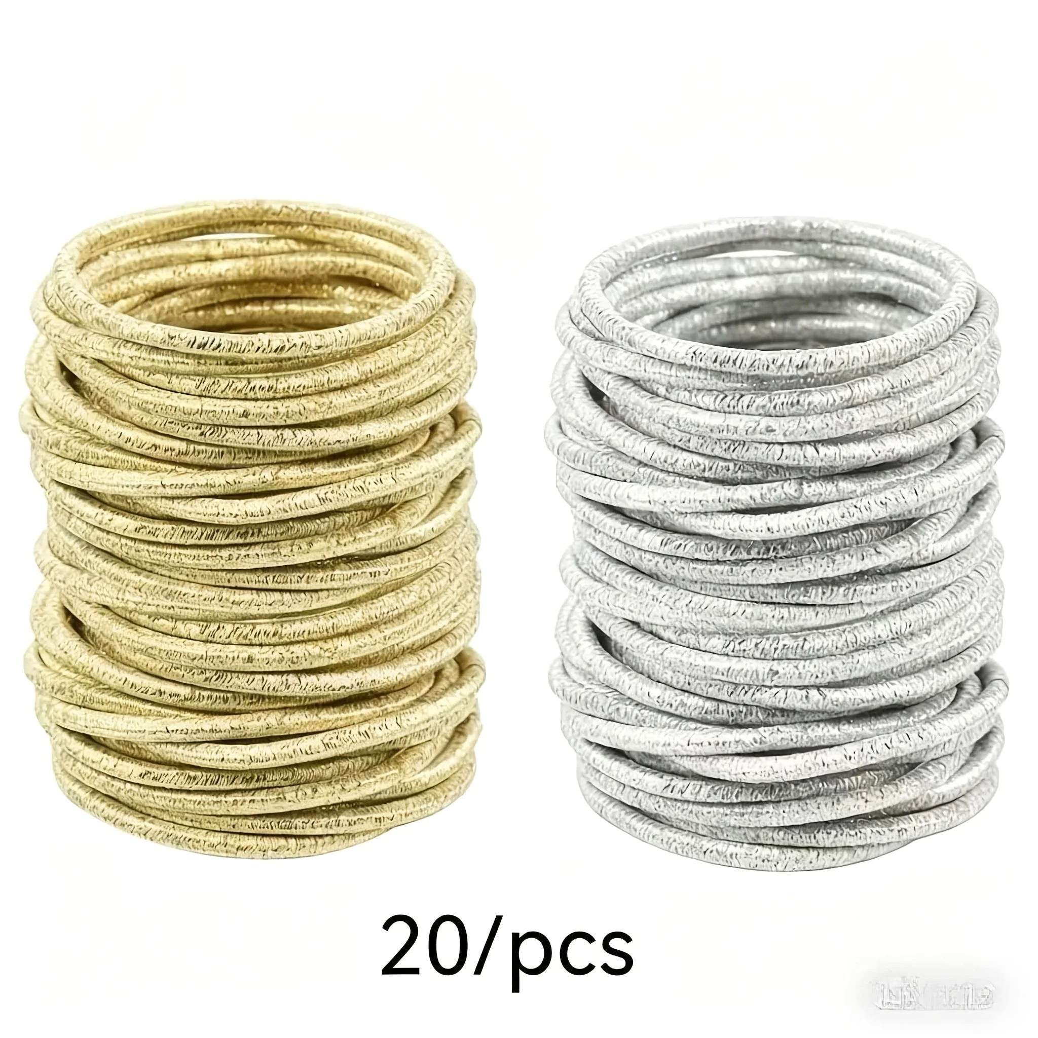 20Pcs gold silver headband, rubber band, no metal elastic hair band, headband, daily hair tie.
20Pcs gold silver headband, rubber band, no metal elastic hair band, headband, daily hair tie.