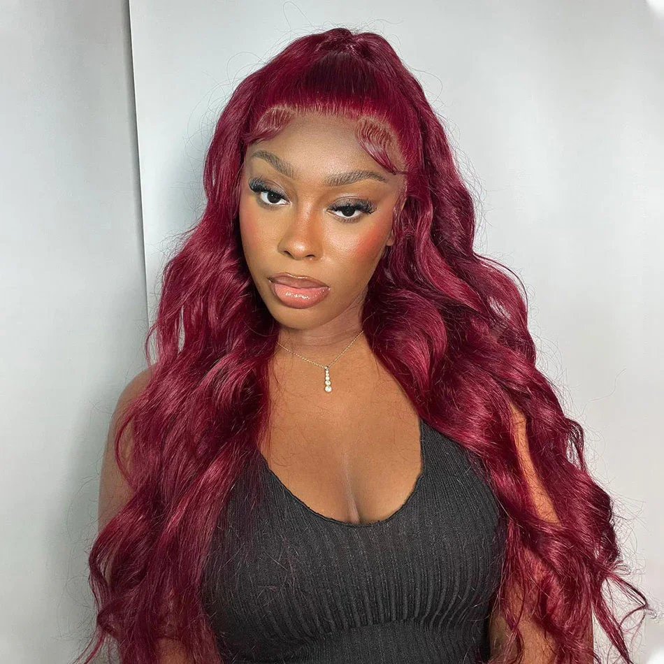 30 inch 99j Burgundy Body Wave Lace Frontal Wig 13x6 Hd Lace Front Wig Human Hair Wine Red Lace Front Wig Burgundy Wig for Women
30 inch 99j Burgundy Body Wave Lace Frontal Wig 13x6 Hd Lace Front Wig Human Hair Wine Red Lace Front Wig Burgundy Wig for Women