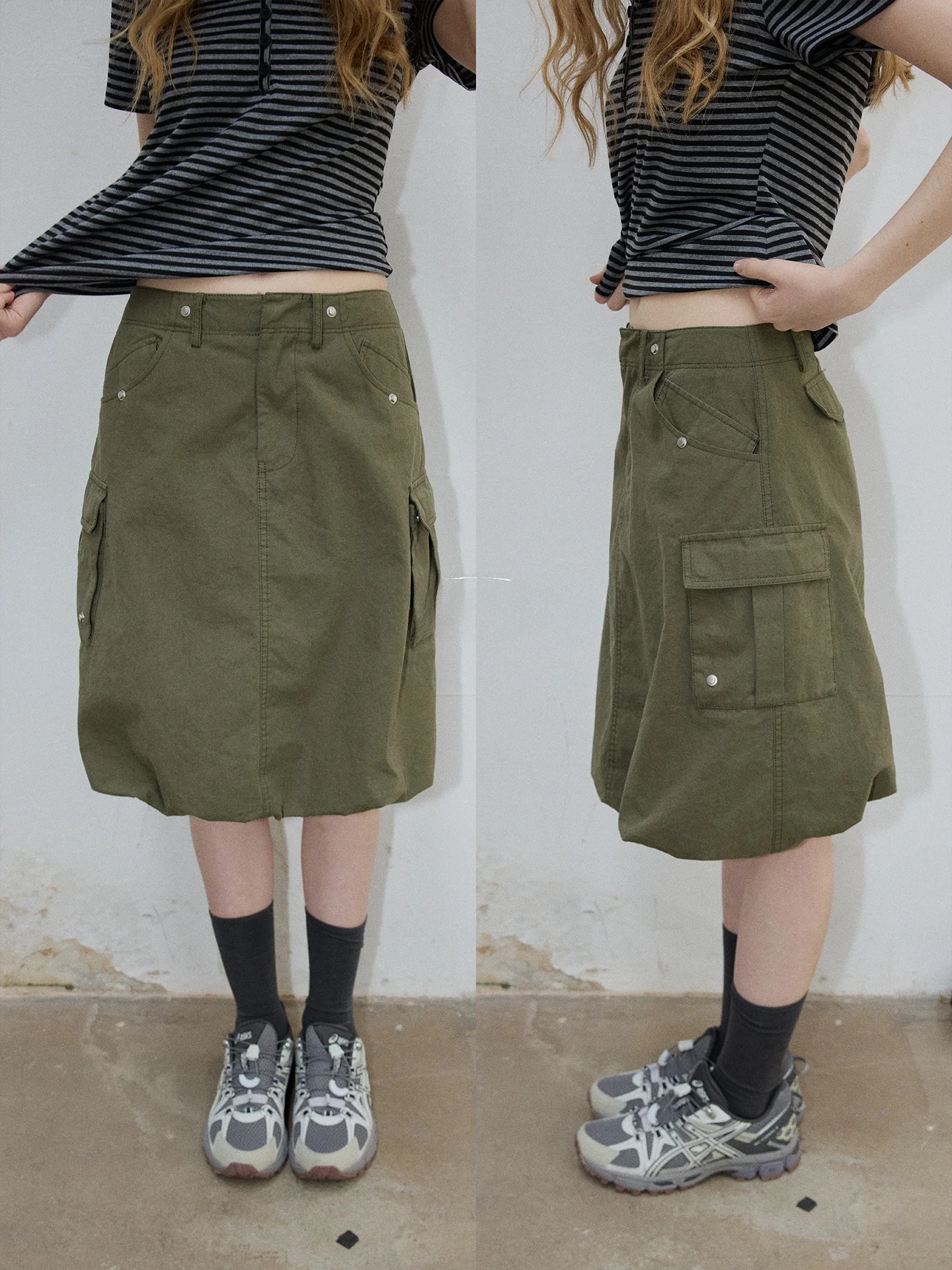 BMLT High Waist Workwear Skirt Women's Green Washed Utility Pocket Versatile A-Line Skirt for Summer in China
BMLT High Waist Workwear Skirt Women's Green Washed Utility Pocket Versatile A-Line Skirt for Summer in China