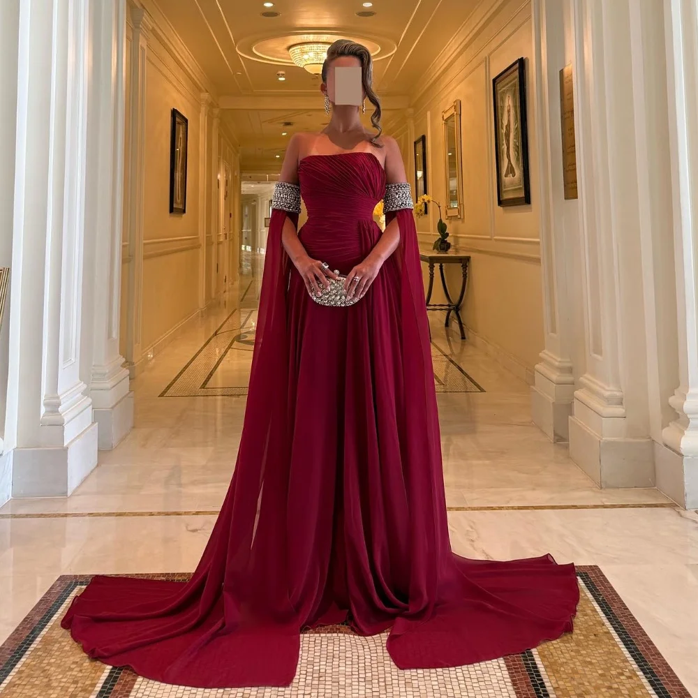 Customized Exquisite Jersey Sequined Pleat A-line Off-the-shoulder Long Dresses Bespoke Occasion High Quality
Customized Exquisite Jersey Sequined Pleat A-line Off-the-shoulder Long Dresses Bespoke Occasion High Quality