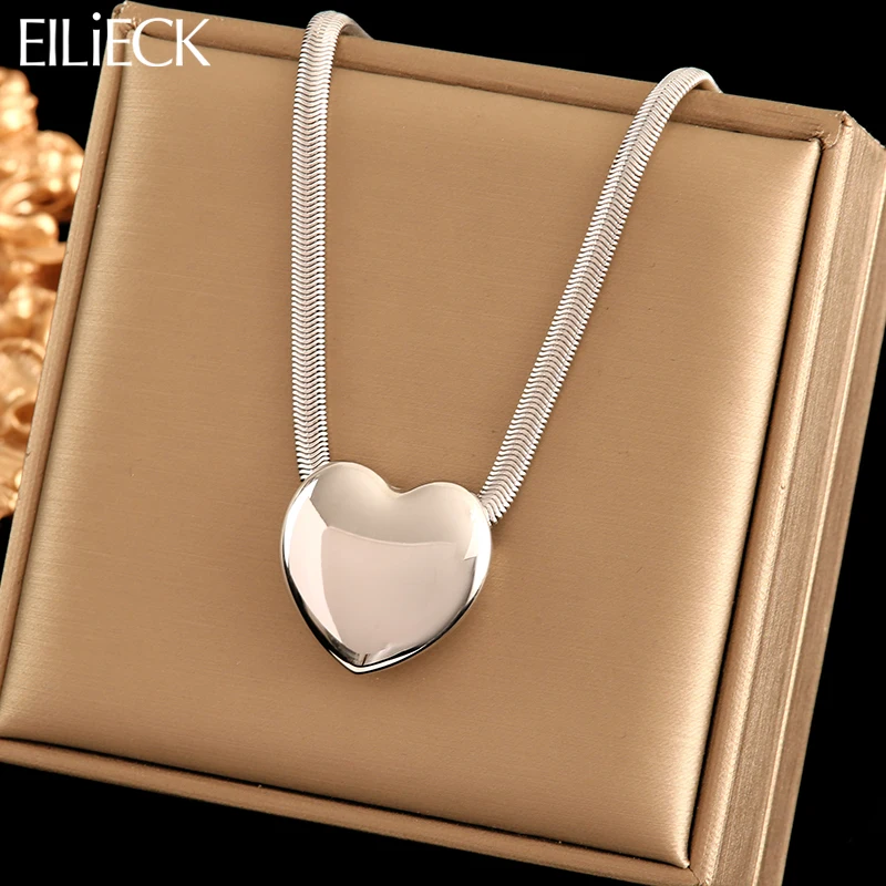 EILIECK 316L Stainless Steel Exaggerated Glossy Heart Love Pendant Necklace For Women New Trendy Waterproof Neck Chain Jewelry
EILIECK 316L Stainless Steel Exaggerated Glossy Heart Love Pendant Necklace For Women New Trendy Waterproof Neck Chain Jewelry