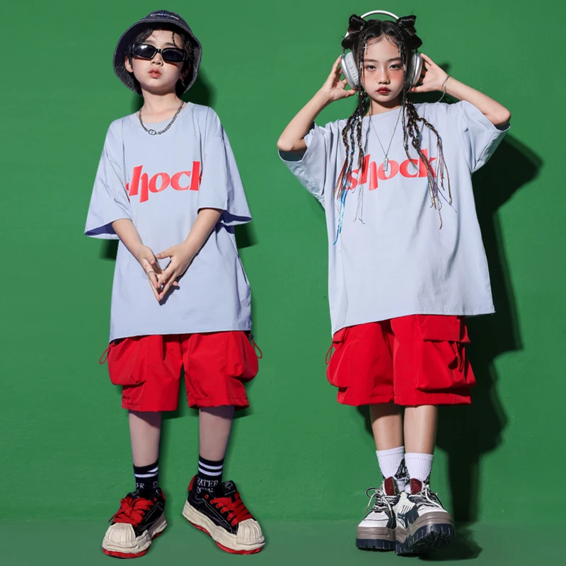 Teenage Girl boy Street Jazz Outfits Hip Hop Clothing Oversize Tshirt Red Hip Hop Cargo Shorts For Kids Dance Costume Clothes
Teenage Girl boy Street Jazz Outfits Hip Hop Clothing Oversize Tshirt Red Hip Hop Cargo Shorts For Kids Dance Costume Clothes