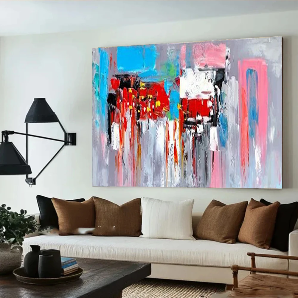 Handmade Abstract Oil Painting Colorful Color Block Theme Wall Art Picture Thick Layer Mural For Home Living Room Decor Image
Handmade Abstract Oil Painting Colorful Color Block Theme Wall Art Picture Thick Layer Mural For Home Living Room Decor Image