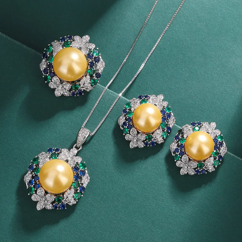 Mother-of-Pearl Pearl Earrings Juliean Malachite Green Gemstone Flower Pearl Ring Baroque Shell Pearl Necklace Pendant
Mother-of-Pearl Pearl Earrings Juliean Malachite Green Gemstone Flower Pearl Ring Baroque Shell Pearl Necklace Pendant